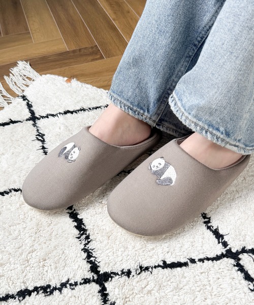 CALIFORNIA OUTFITTERS スリッパ 10E6 アニマル刺繍スリッパ