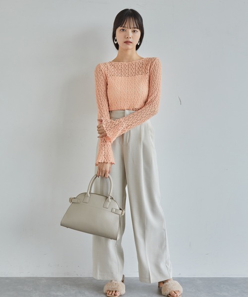 「VIS」 スラックス S ブラウン系その他2 レディース_画像9