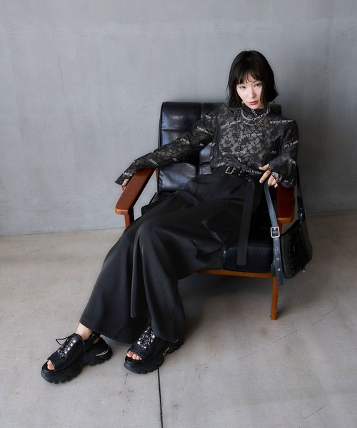 「HARE」 フラットサンダル LARGE ブラック レディース_画像3