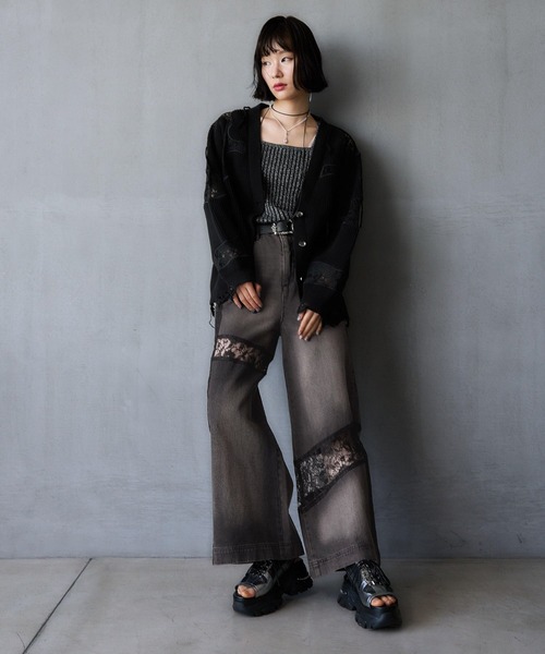 「HARE」 フラットサンダル LARGE ブラック レディース_画像4