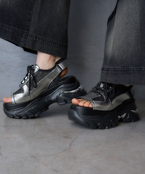 「HARE」 フラットサンダル LARGE ブラック レディース_画像5