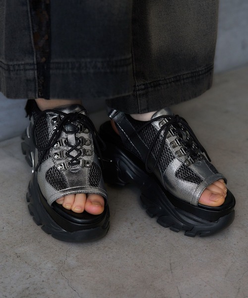 「HARE」 フラットサンダル LARGE ブラック レディース_画像6