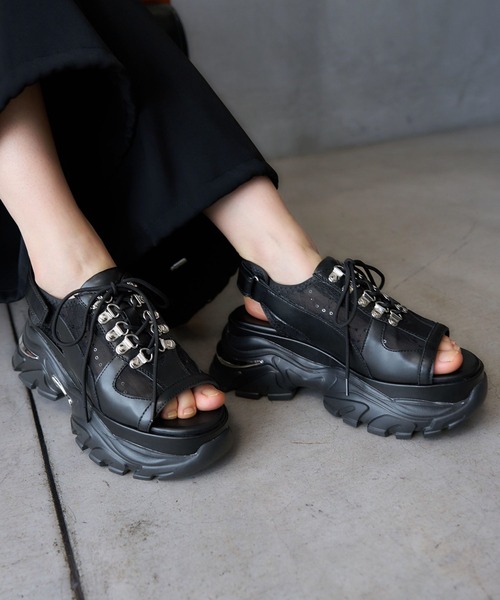 「HARE」 フラットサンダル LARGE ブラック レディース_画像8