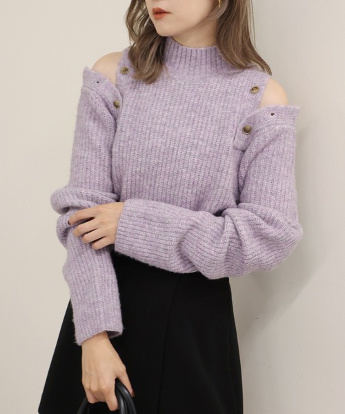 「one after another NICE CLAUP」 長袖ニット FREE ブラウン レディース_画像4
