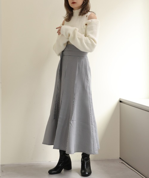 「one after another NICE CLAUP」 長袖ニット FREE ブラウン レディース_画像5