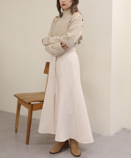 「one after another NICE CLAUP」 長袖ニット FREE ブラウン レディース_画像6