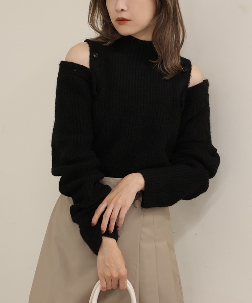 「one after another NICE CLAUP」 長袖ニット FREE ブラウン レディース_画像9