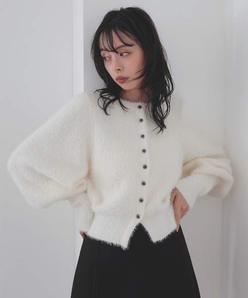 LIAN（リアン） カーディガン シャギーボリュームスリーブカーディガン