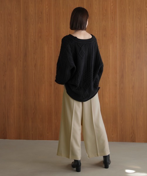 Bou Jeloud（ブージュルード） パンツ ブロッキングワイドパンツ