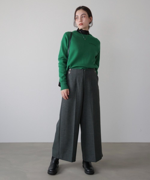 ブージュルード（Bou Jeloud）/ブロッキングワイドパンツ Bou Jeloud（ブージュルード） パンツ ブロッキングワイドパンツ