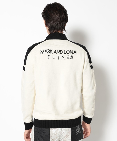 新品タグ付き　MARK&LONA サイズ XL　ウールクルーネック バイカラー MARK&LONA（マークアンドロナ） セーター ニット SIg Bicolor Shield