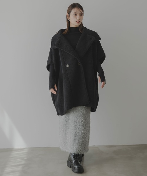 「rectangle」 ポンチョコート FREE アイボリー レディース_画像2