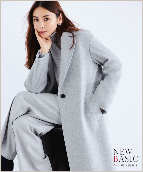 23区（ニジュウサンク） チェスターコート 38 グレー レディース