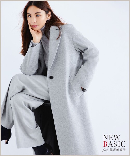 23区（ニジュウサンク） チェスターコート 38 グレー レディース