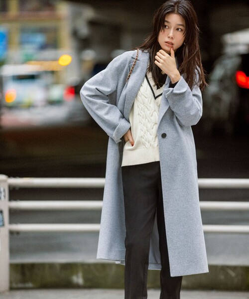 23区（ニジュウサンク） チェスターコート 38 グレー レディース