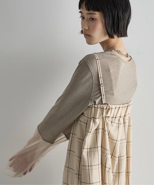 「THE YOn」 長袖カットソー FREE ホワイト レディース_画像7