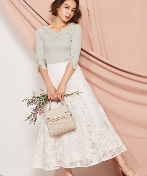 「NOELA」 フレアスカート S グレー レディース_画像3