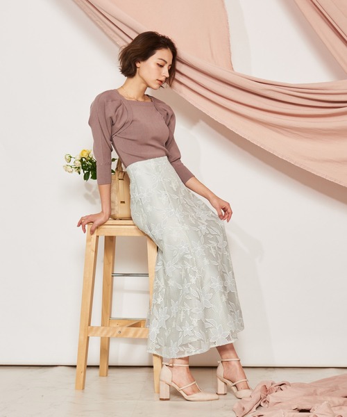 「NOELA」 フレアスカート S グレー レディース_画像5