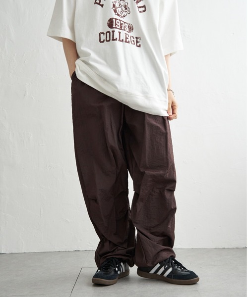 NO NEED（ノーニード） ワイドパンツ パンツ カラーナイロンパンツ2