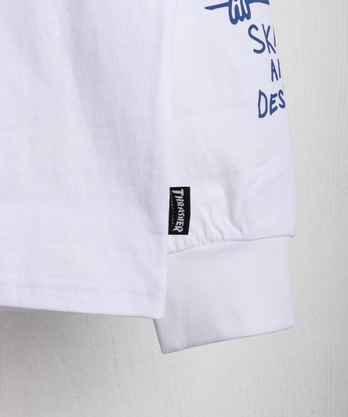THRASHER（スラッシャー） tシャツ ワンポイント刺繍 袖ロゴプリント