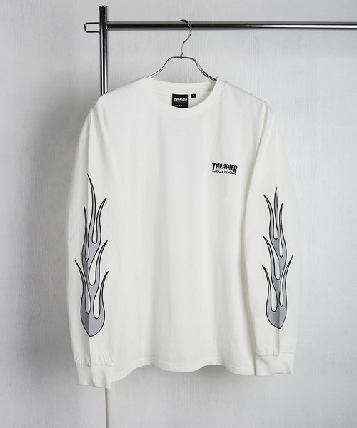 THRASHER（スラッシャー） tシャツ ワンポイント刺繍 袖ロゴプリント