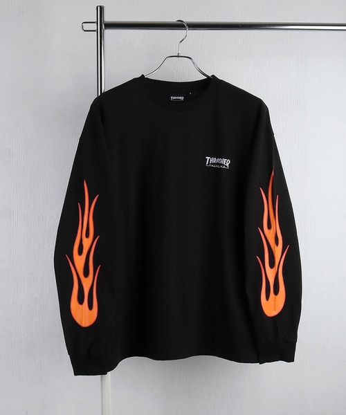 THRASHER（スラッシャー） tシャツ ワンポイント刺繍 袖ロゴプリント