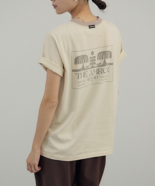 AMERICANA（アメリカーナ） tシャツ for SALON」リンガーT レディース
