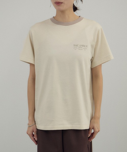 AMERICANA（アメリカーナ） tシャツ for SALON」リンガーT レディース