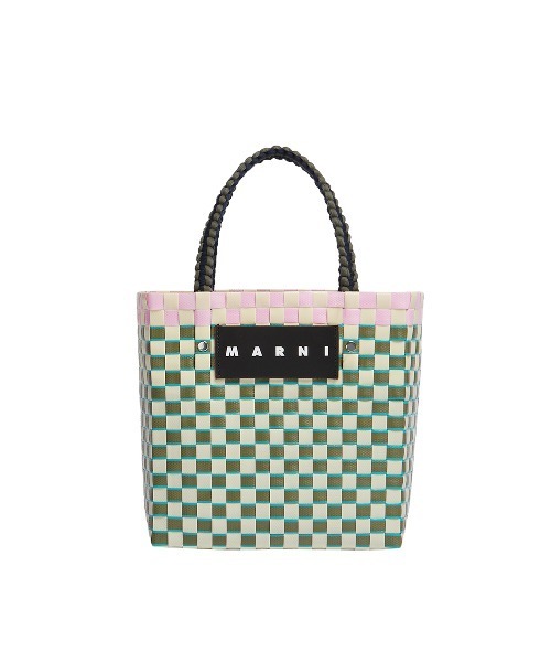 MARNI MARKET 「MARNI MARKET」 かごバッグ FREE グリーン×ピンク