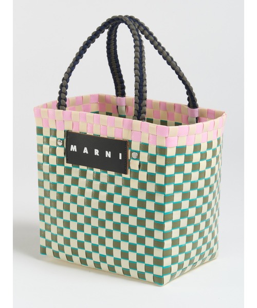MARNI MARKET かごバッグ　 定価35000円 MARNI MARKET 「MARNI MARKET」 かごバッグ FREE グリーン×ピンク