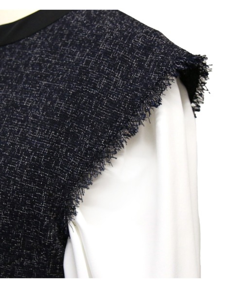 「RUIRUE BOUTIQUE」 長袖ワンピース 3L ブラック レディース_画像8