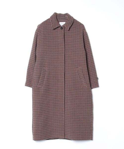 niko and... ライトモッサドルマン　F ブラウン系チェック niko and…（ニコアンド） チェック柄コート FREE ブラウン レディース