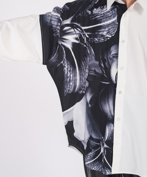 「REGIEVO」 長袖シャツ MEDIUM ブラック メンズ_画像4