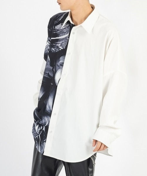 「REGIEVO」 長袖シャツ MEDIUM ブラック メンズ_画像7