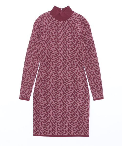 「MICHAEL KORS」 ニットワンピース X-SMALL レッド レディース_画像3