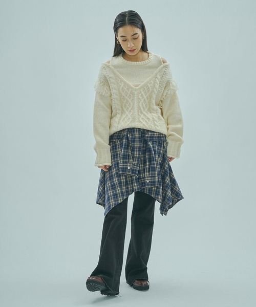ROSE BUD（ローズバッド） ニット セーター FRINGE KNIT レディース