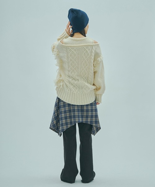 ROSE BUD（ローズバッド） ニット セーター FRINGE KNIT レディース