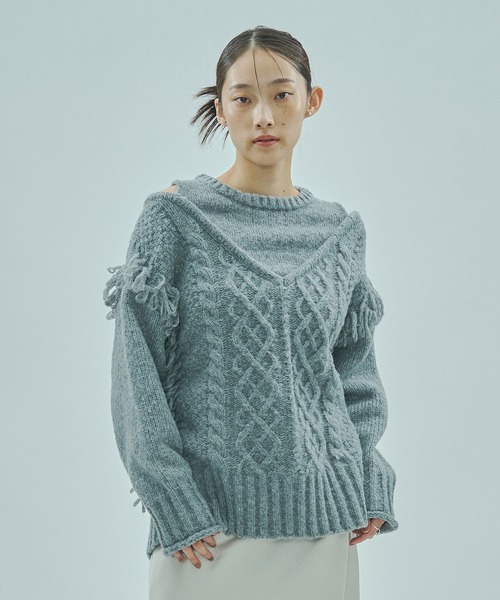 ROSE BUD（ローズバッド） ニット セーター FRINGE KNIT レディース