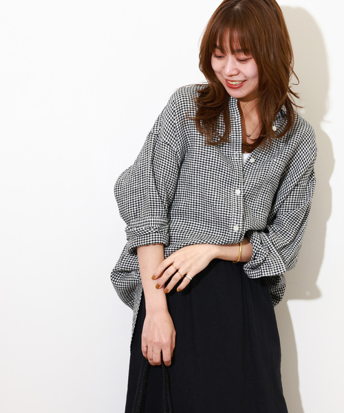 「JOURNAL STANDARD relume」 長袖シャツ FREE グレー レディース_画像4