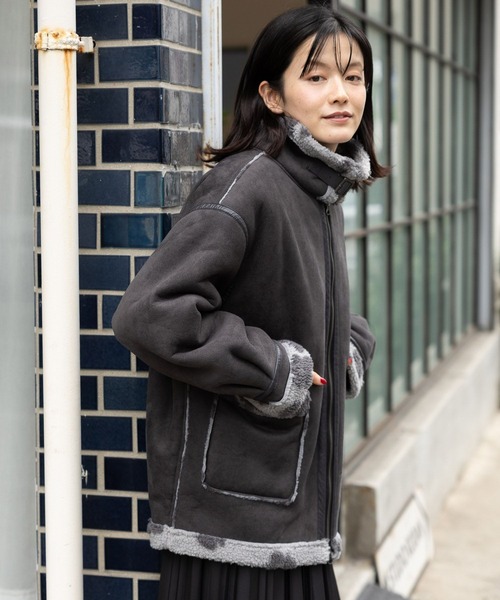 niko and…（ニコアンド） ブルゾン FREE グレー レディース : ZOZOTOWN