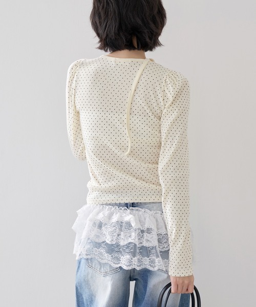 「UNE MANSION」 長袖カットソー FREE クリーム レディース_画像2