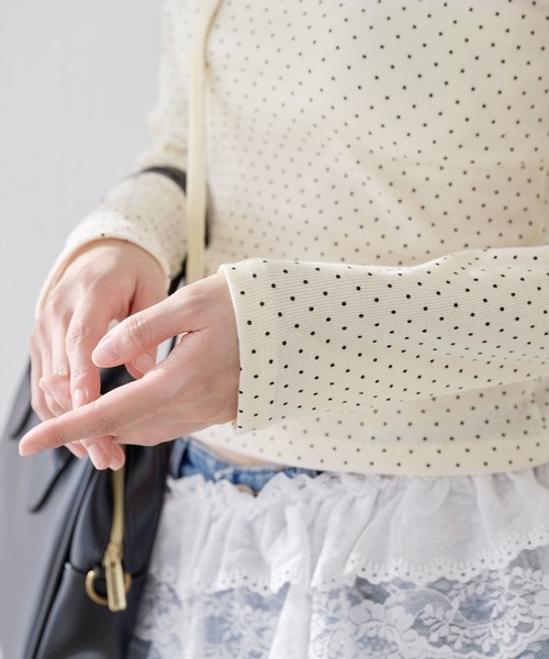 「UNE MANSION」 長袖カットソー FREE クリーム レディース_画像6