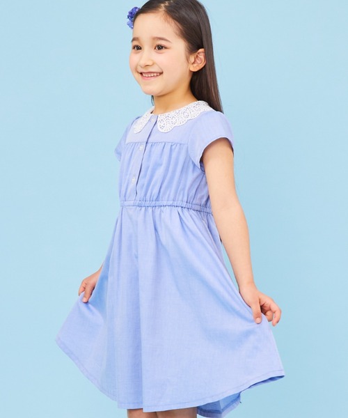 「CHOPIN」 「KIDS」半袖ワンピース 130cm レッド キッズ_画像4