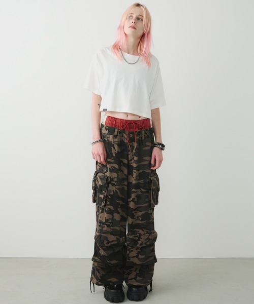 「AIVER」 カーゴパンツ SMALL カーキ メンズ_画像3