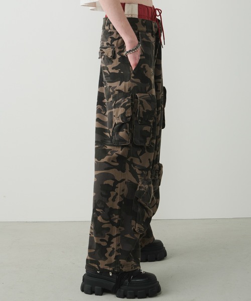 「AIVER」 カーゴパンツ SMALL カーキ メンズ_画像6