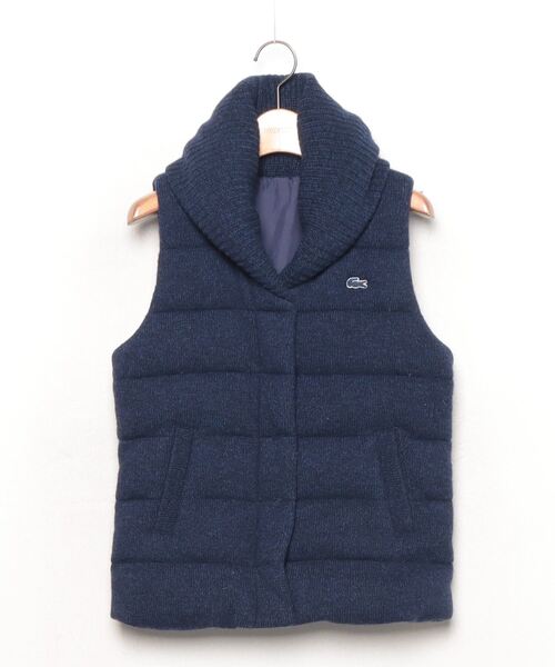 LACOSTE（ラコステ） ダウンベスト - ネイビー レディース : ZOZOTOWN