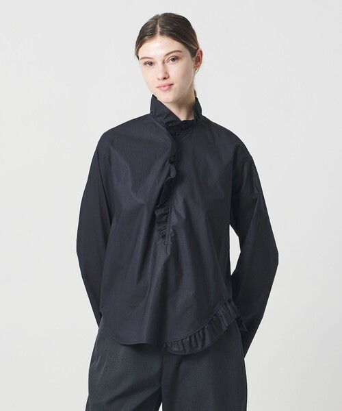 LOEFF（ロエフ） ブラウス シャツ 「LOEFF」コットン ブロード フリル