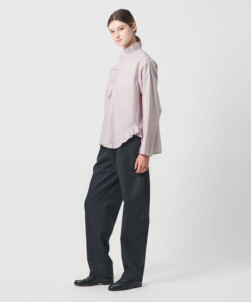 LOEFF（ロエフ） ブラウス シャツ 「LOEFF」コットン ブロード フリル