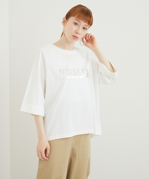 「CLOCHE」 半袖Tシャツ FREE ホワイト レディース_画像4