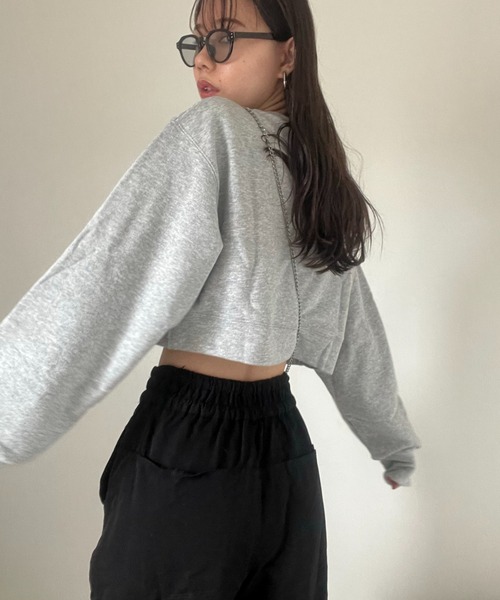 「y/m」 スウェットカットソー FREE 杢グレー レディース_画像2